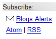Subscribe link in Google Blogsearch