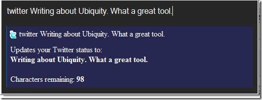 Twitter via Ubiquity