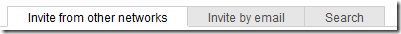 Tabs on the 'Find People' screen on Twitter Tabs on the 'Find People' screen on Twitter