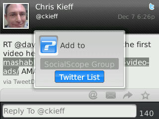 Adding to a Twitter List in SocialScope Adding to a Twitter List in SocialScope