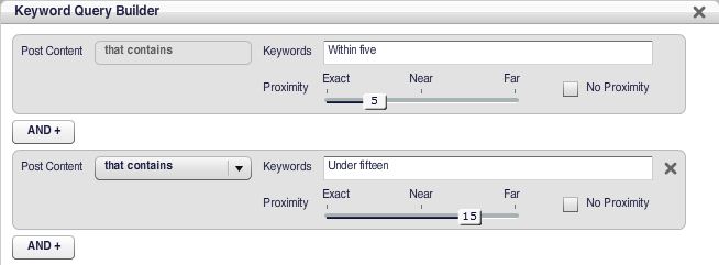 Radian6 - Proximity Search