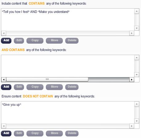 Radian6 - Query Improvement (aka Radian6 rick-roll)
